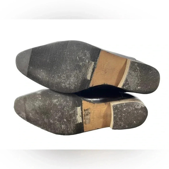 Ascot 1908 Equestrian Embossed Riding Boots Brown Black Leather Size 37/6.5 - Picture 7 of 10